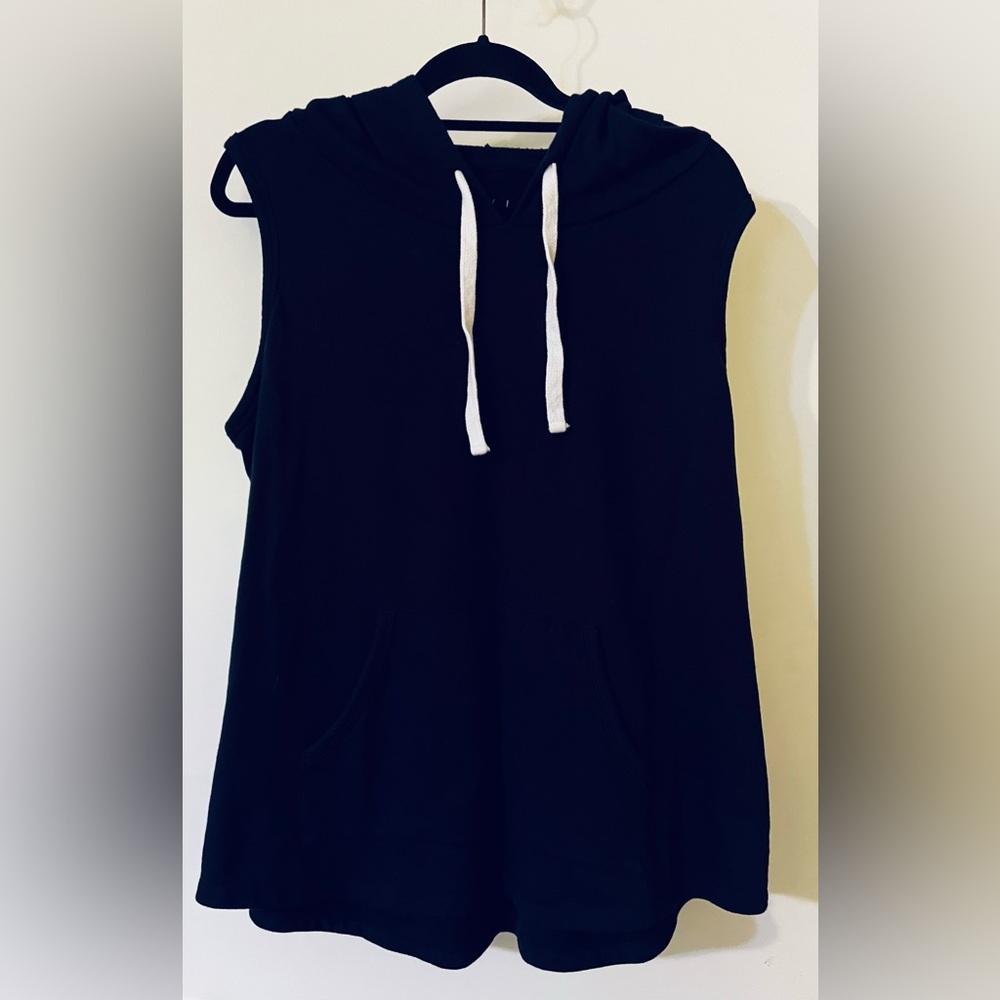 LIVI womens plus size blue hoodie sleeveless sweatshirt size 18/20